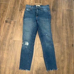 Ultra high rise madewell medium denim jeans
